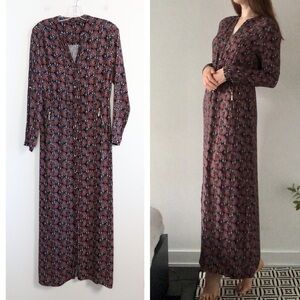 The Iconic brand floral print maxi dress boho 6 8 longline modest wedding guest